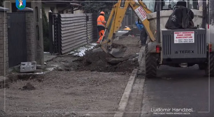 Postępują prace przy remoncie ul. Wiśniowieckiego Nowy Sącz