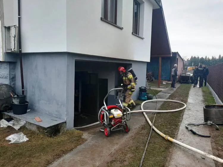 Nowy Sącz, ul Prusa: Pożar kotłowni w budynku jednorodzinnym