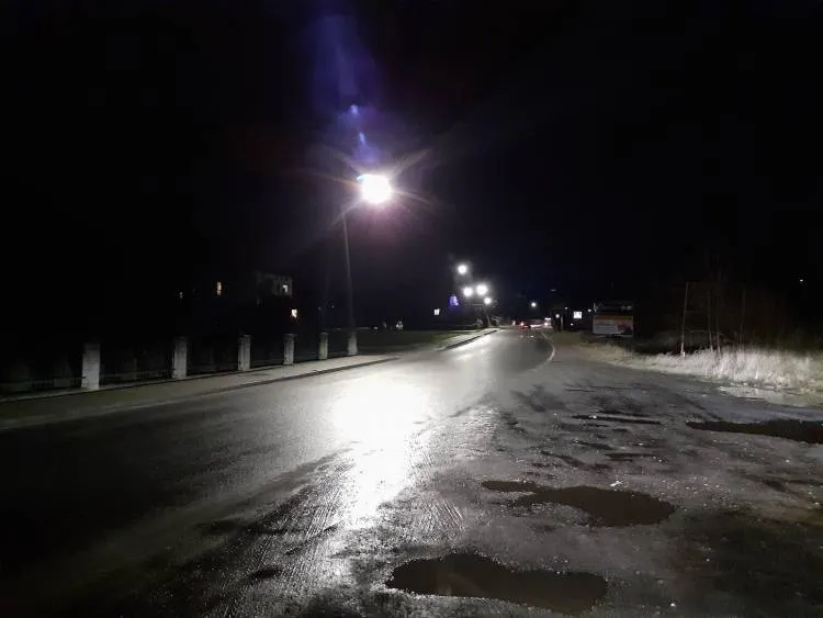 W centrum Kamionki Wielkiej została zmodernizowana sieć oświetlenia drogowego