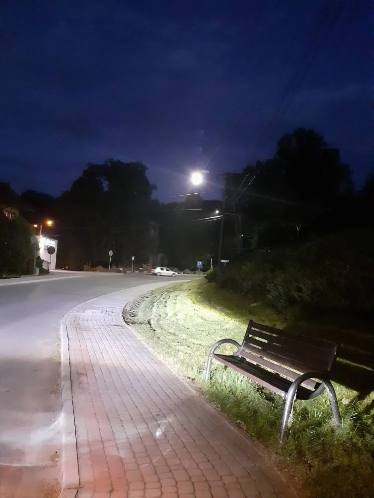 W centrum Kamionki Wielkiej została zmodernizowana sieć oświetlenia drogowego