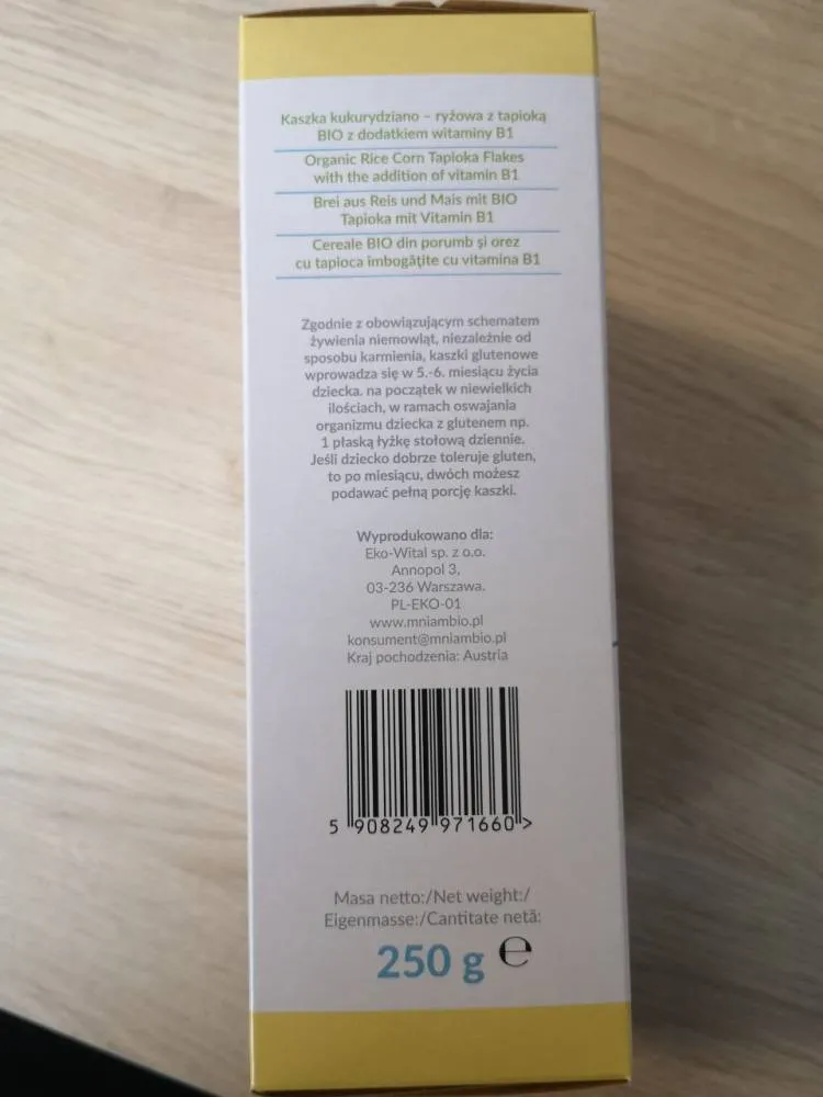 GIS wycofuje Kaszkę kukurydziano-ryżowa z tapioką. Wykryto w niej obecność niezadeklarowanego składnika alergennego