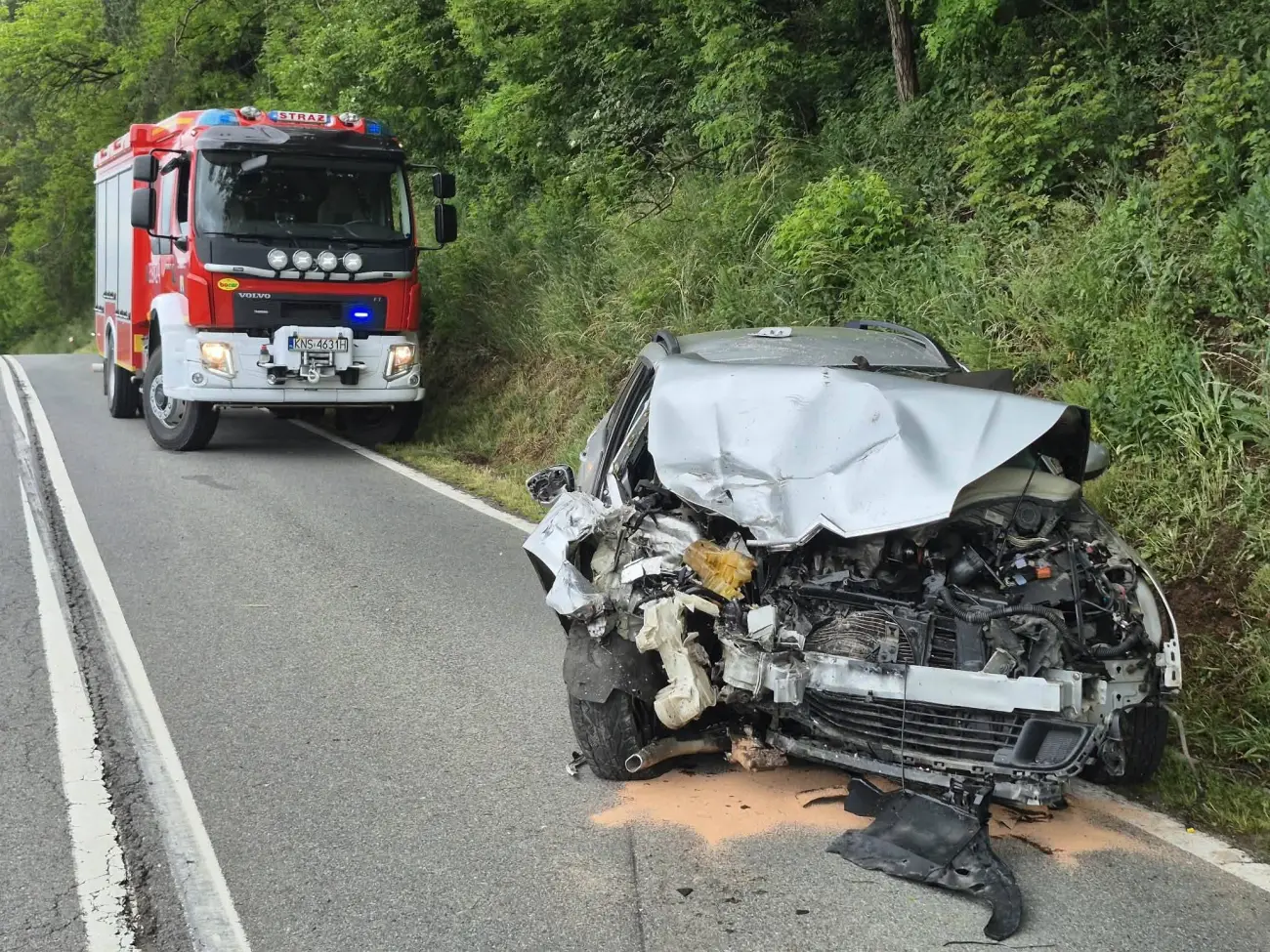 Wypadek w Andrzejówce. Kilka służb ratunkowych ruszyło na miejsce Wypadek w Andrzejówce. Kilka służb ratunkowych ruszyło na miejsce