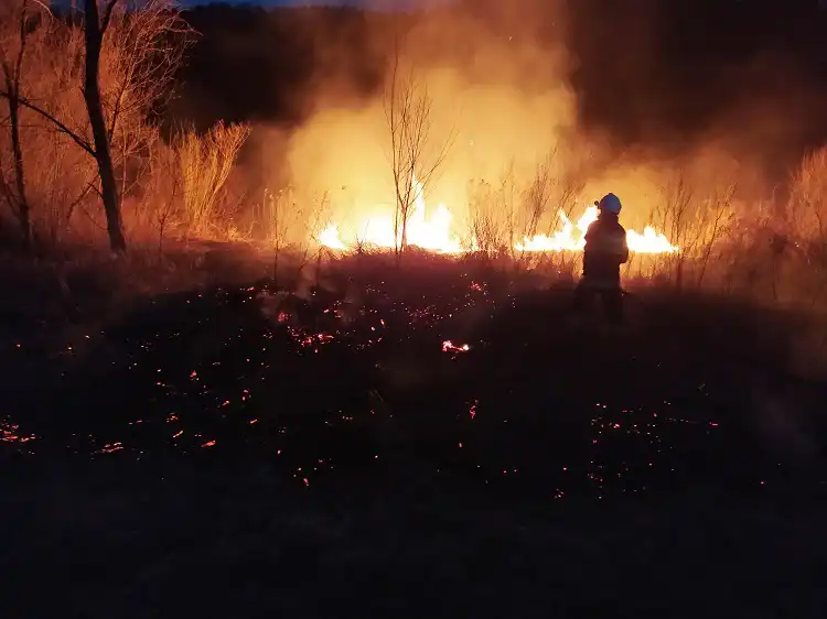Na Sądecczyźnie płoną suche trawy