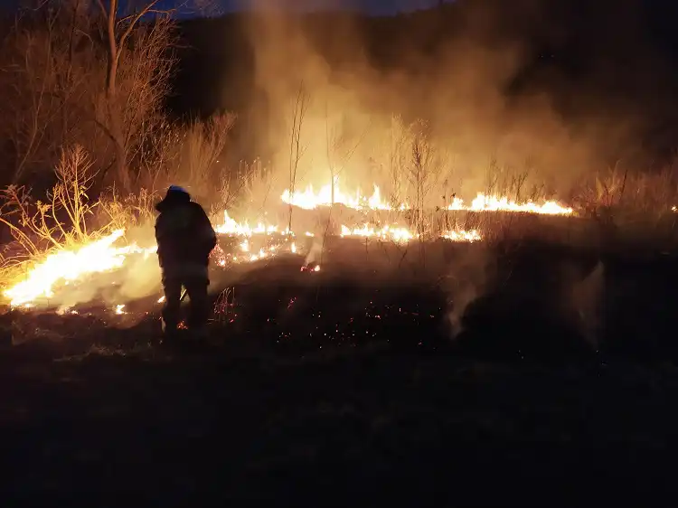 Na Sądecczyźnie płoną suche trawy