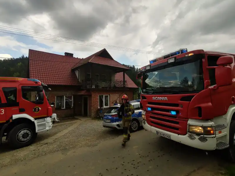 Pożar w kotłowni domu jednorodzinnego we Wronowicach