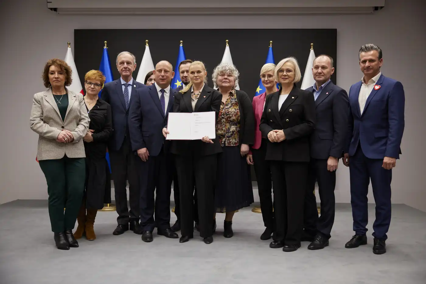 Konferencja Barbary Nowackiej i wojewody małopolskiego Krzysztofa Klęczara. Barbara Nowak odwołana