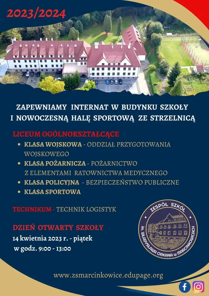 14 kwietnia Dzień Otwarty w Zespole Szkół w Marcinkowicach
