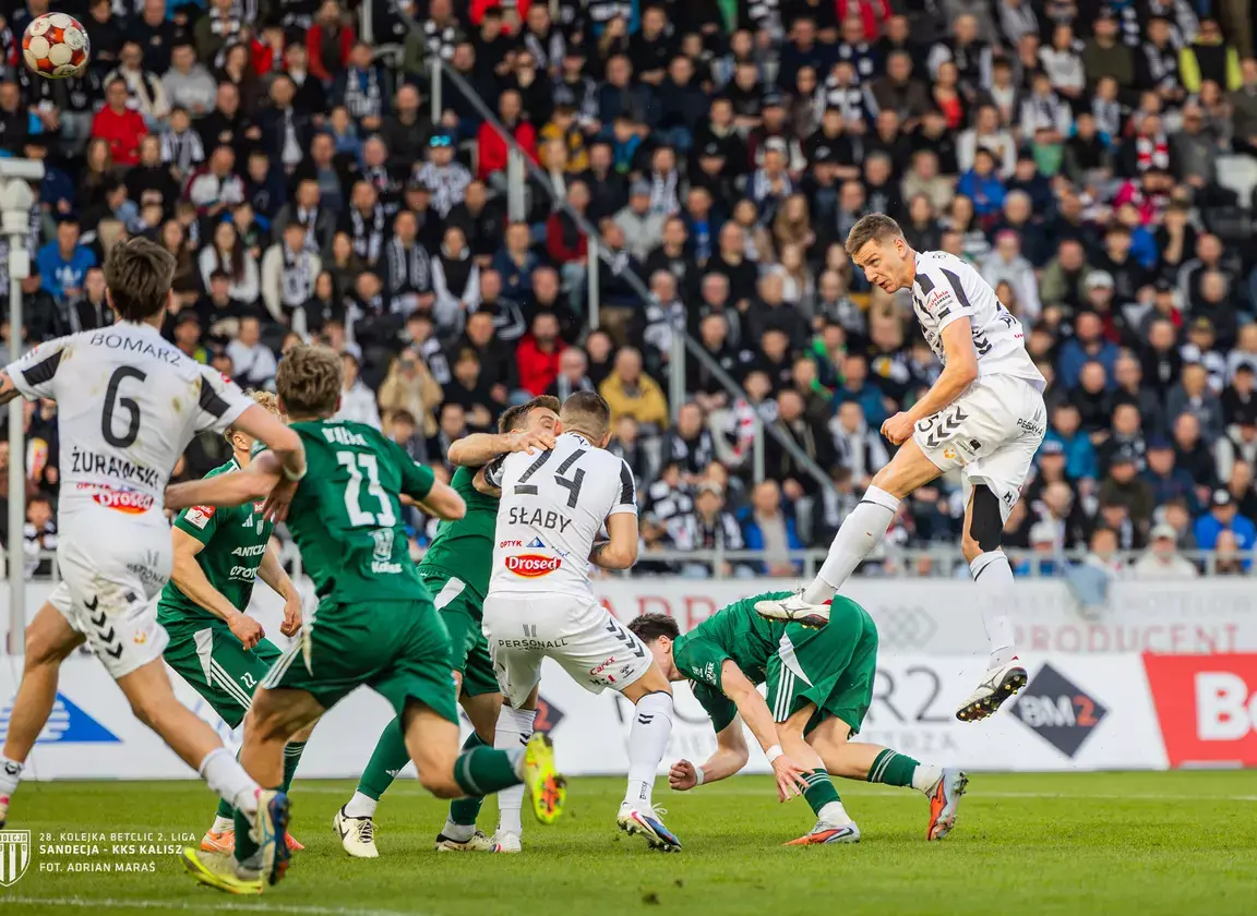 Gol w 85. minucie odebrał im wygraną. Sandecja dzieli się punktami z KKS-em Kalisz