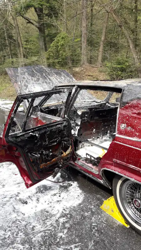 W Łyczance spłonęła osobówka