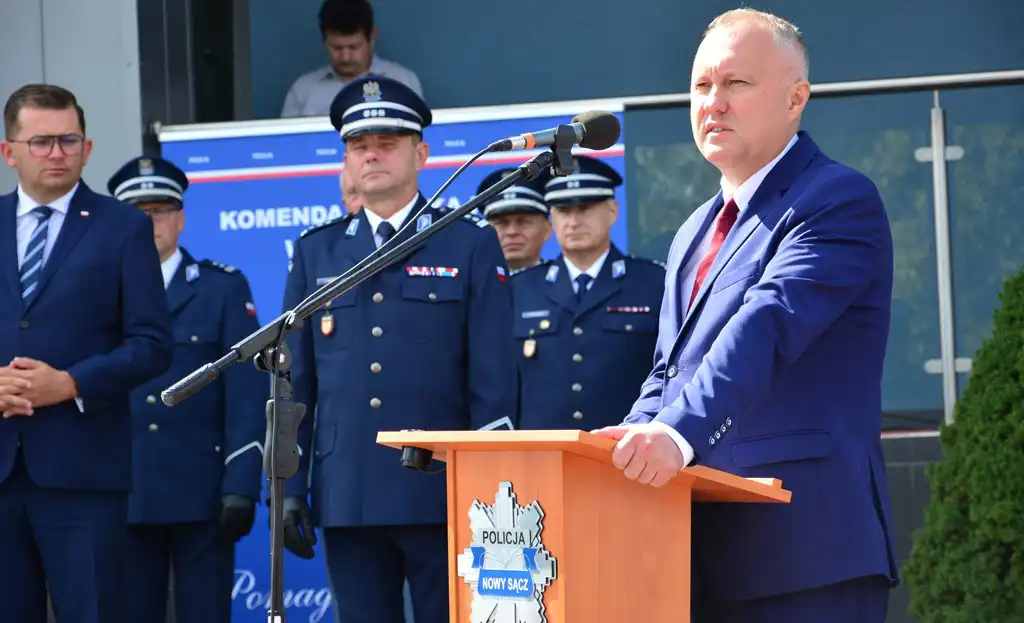 Funkcjonariusze nowo tworzonej kompanii Oddziału Prewencji Policji w Krakowie rozpoczęli służbę na Sądecczyźnie