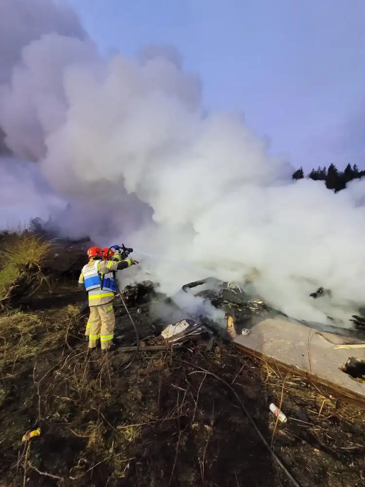 Pożar w Szczawniku. Prawdopodobną przyczyną podpalenie