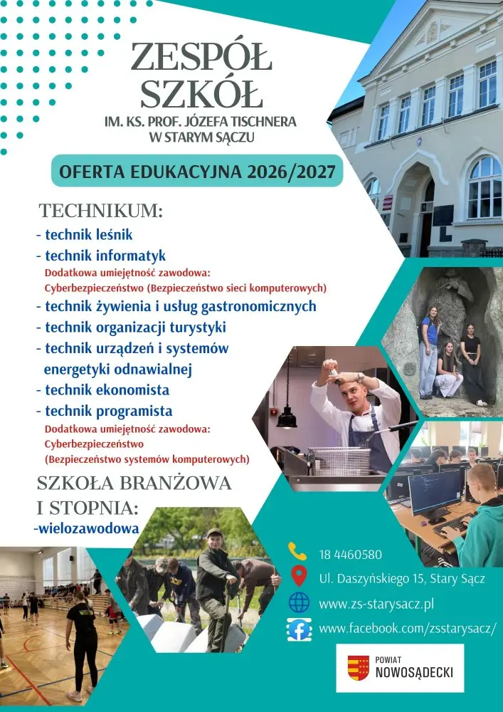 Ósmoklasiści wybierają szkołę. Placówki powiatu nowosądeckiego zapraszają na Dni Otwarte