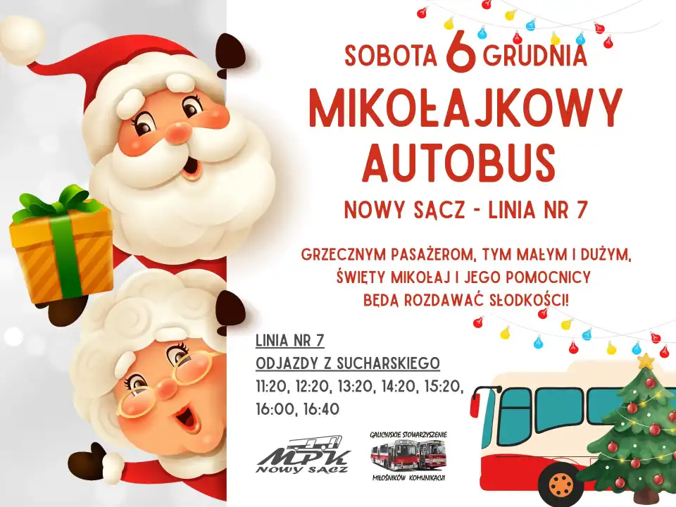 Mikołajkowy Autobus zawita na ulice Nowego Sącza