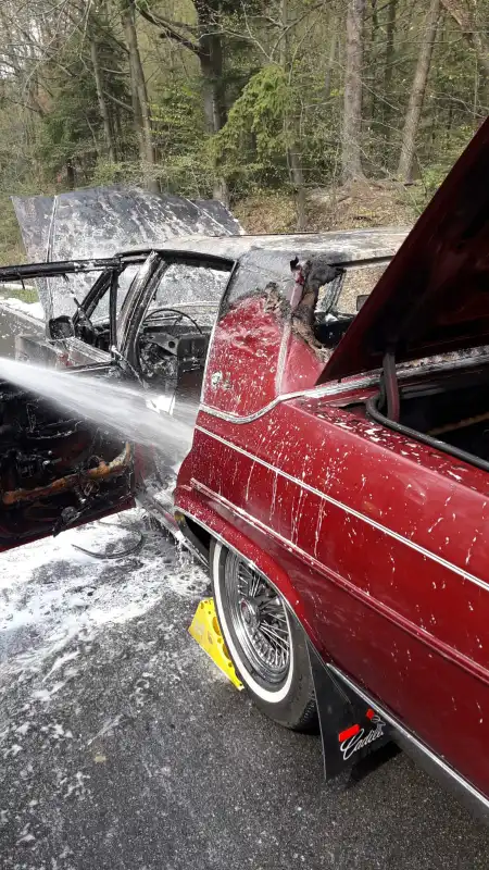 W Łyczance spłonęła osobówka