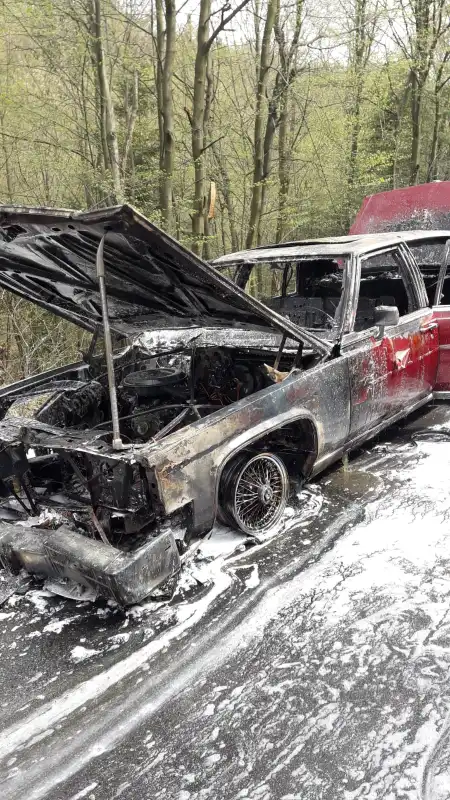 W Łyczance spłonęła osobówka