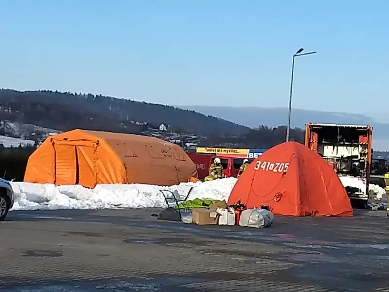 Łososina Dolna: Niebezpieczne zdarzenie w zakładzie produkującym przetwory owocowe