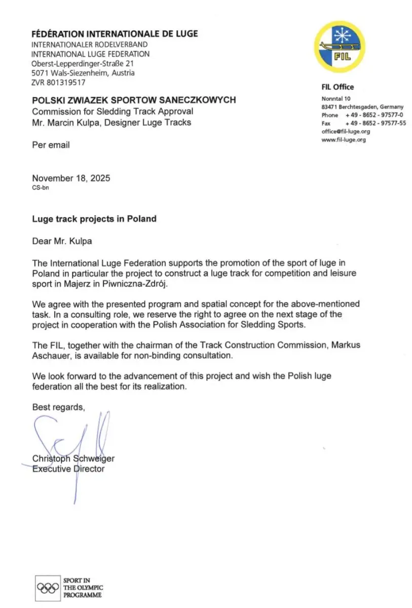 Piwniczna-Zdrój coraz bliżej własnego toru saneczkowego