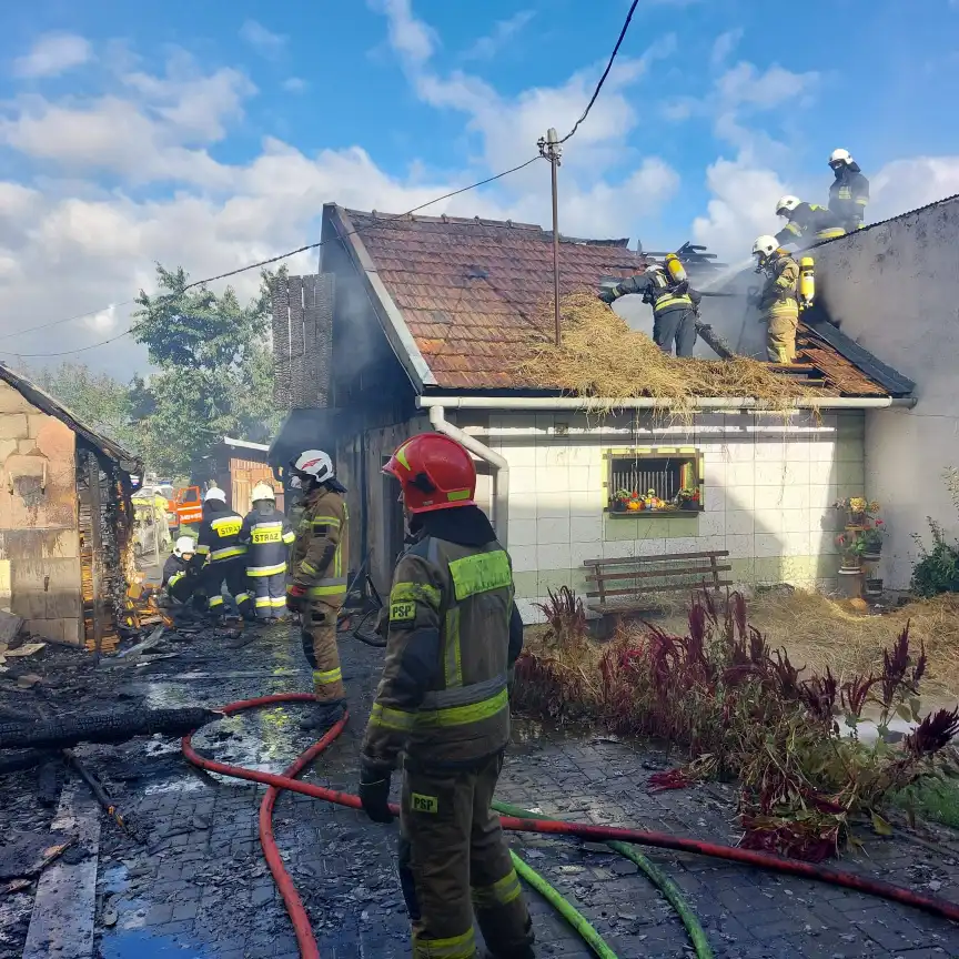 Pożar w Starym Sączu. Spłonął budynek gospodarczy
