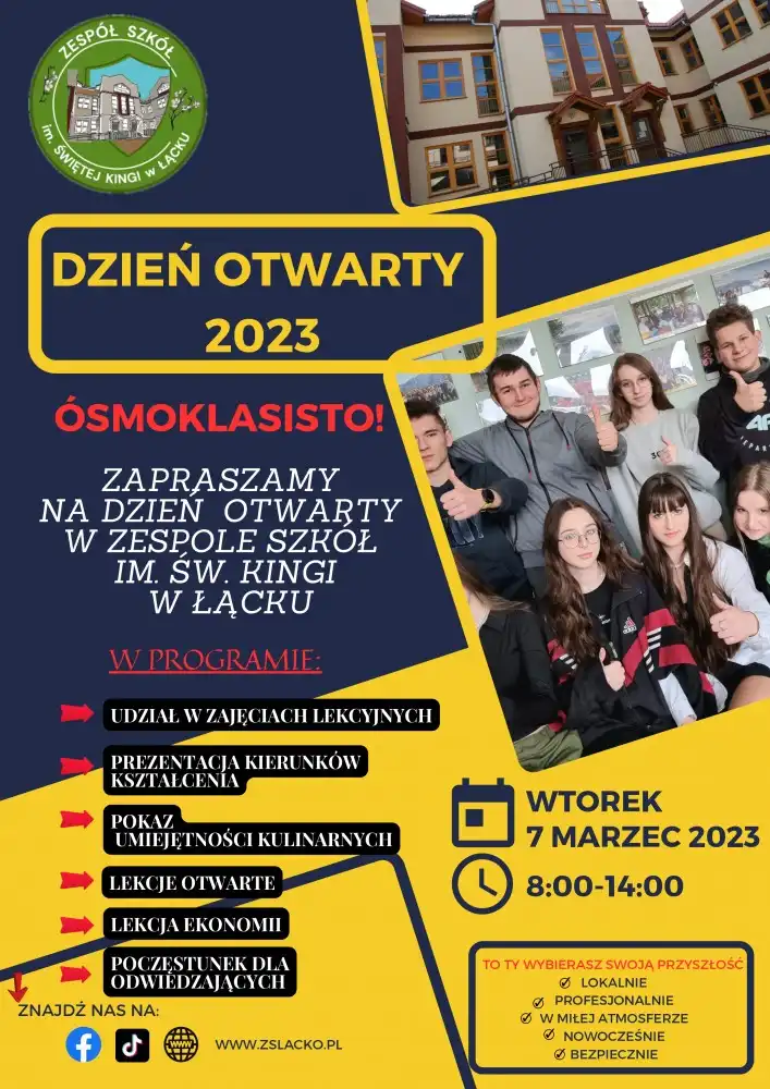 7 marca dzień otwarty w ZS w Łącku