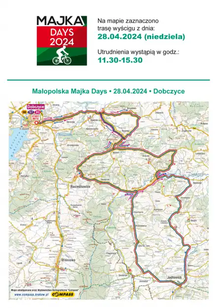 28 kwietnia wyścig rowerowy "Małopolska Majka Days". Będą utrudnienia w ruchu