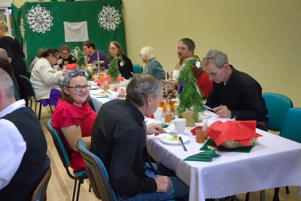 Spotkanie wigilijne w Powiatowym Ośrodku Wsparcia w Muszynie