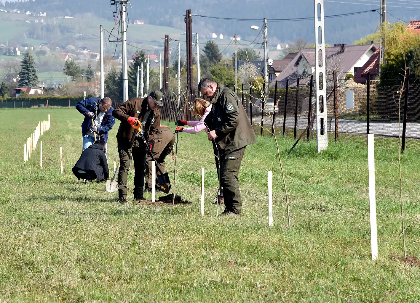 Park się rozrasta. 230 nowych drzewek przy obiektach Sądeckich Wodociągów