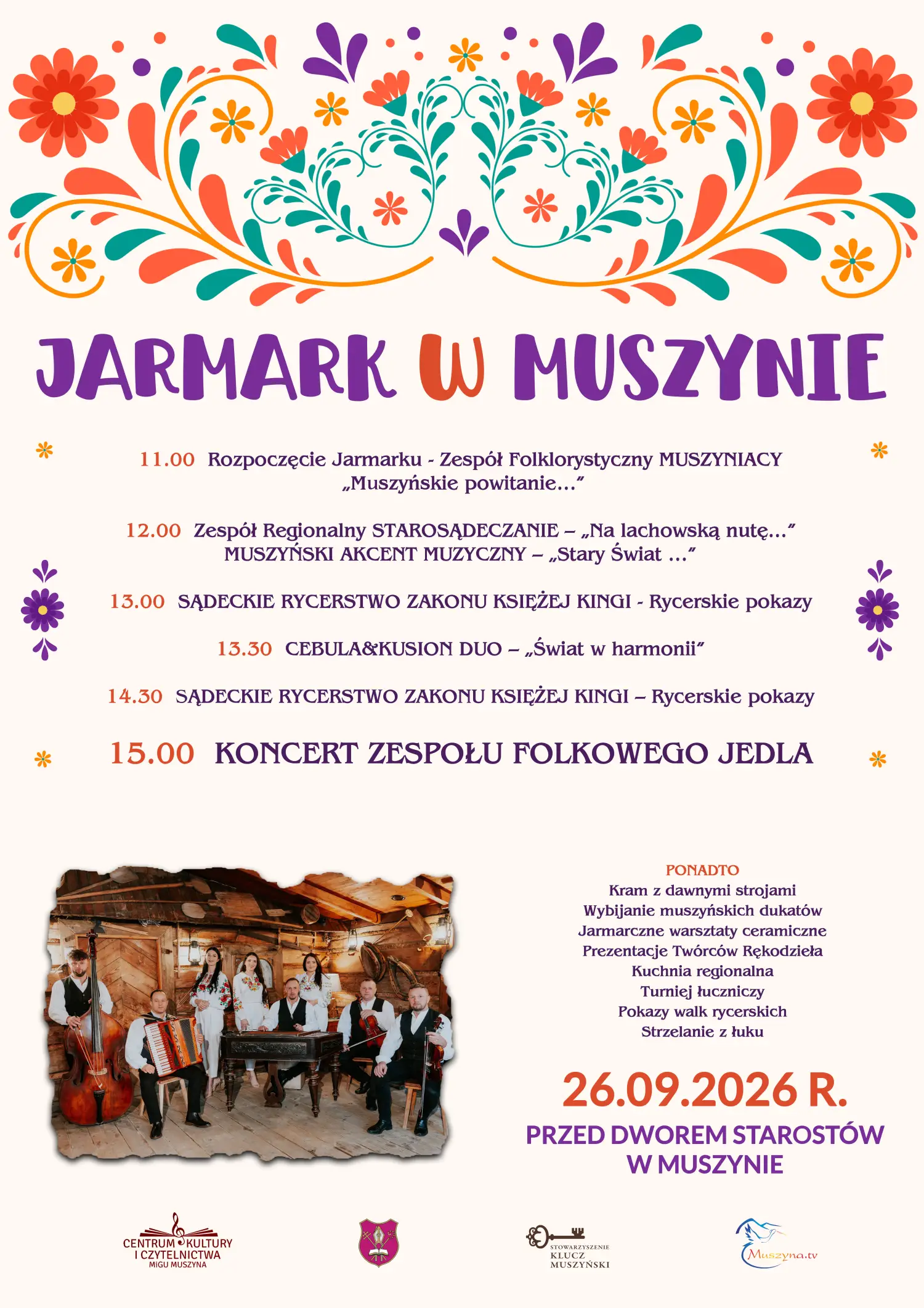 Muszyna nie zwalnia we wrześniu. Koncert, rycerze, jarmark i regionalne atrakcje