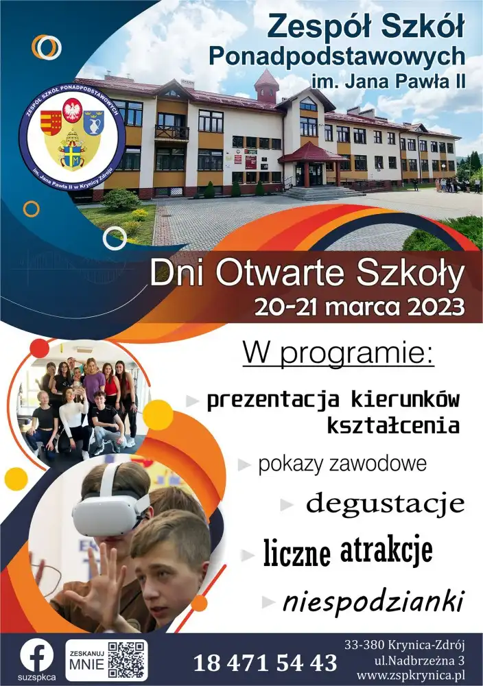 W dniach 20-21 marca Dni Otwarte ZSP w Krynicy-Zdroju