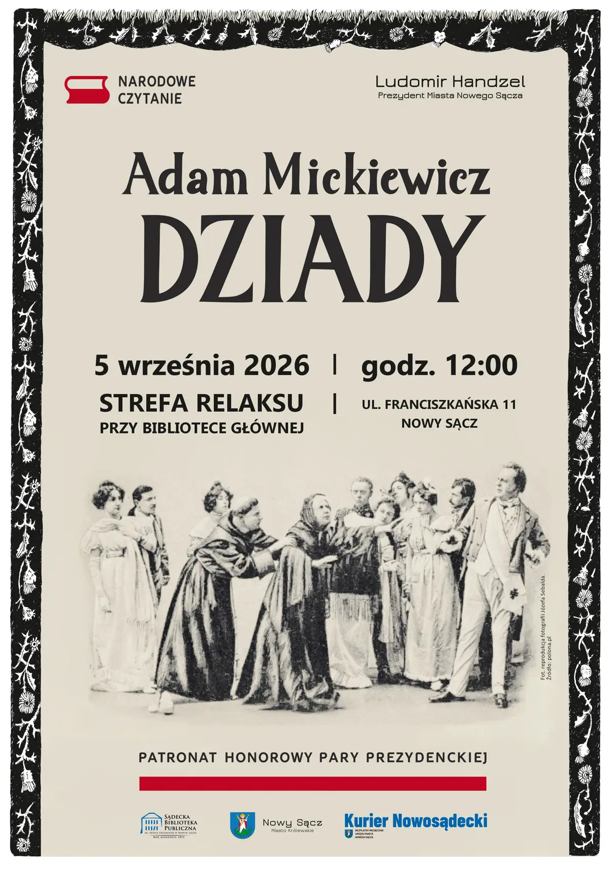 „Dziady” zabrzmią w Nowym Sączu. Narodowe Czytanie już 5 września