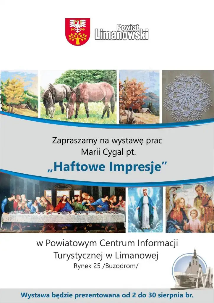 Wystawa prac Marii Cygal pn. „Haftowe Impresje” w PCIT w Limanowej