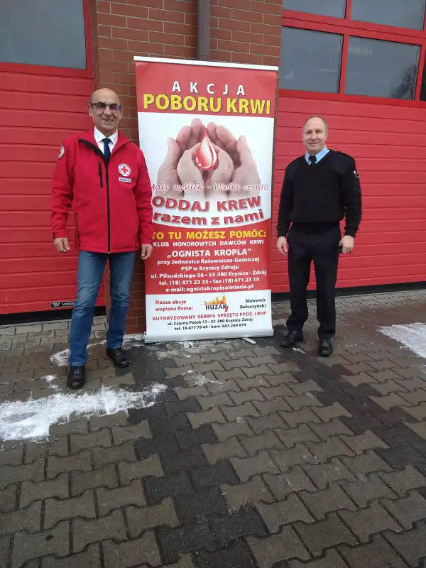 W PSP w Krynicy Zdroju odbyła się akcja poboru krwi. Dawcy oddali ponad 15 litrów krwi