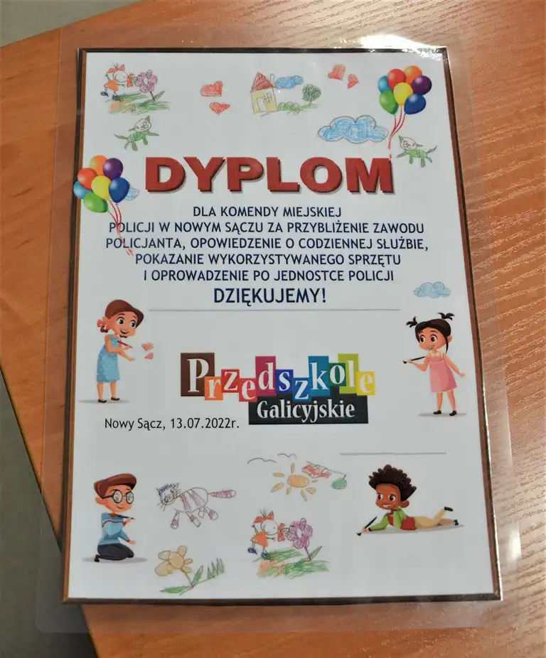 Wizyta małych gości w sądeckiej komendzie