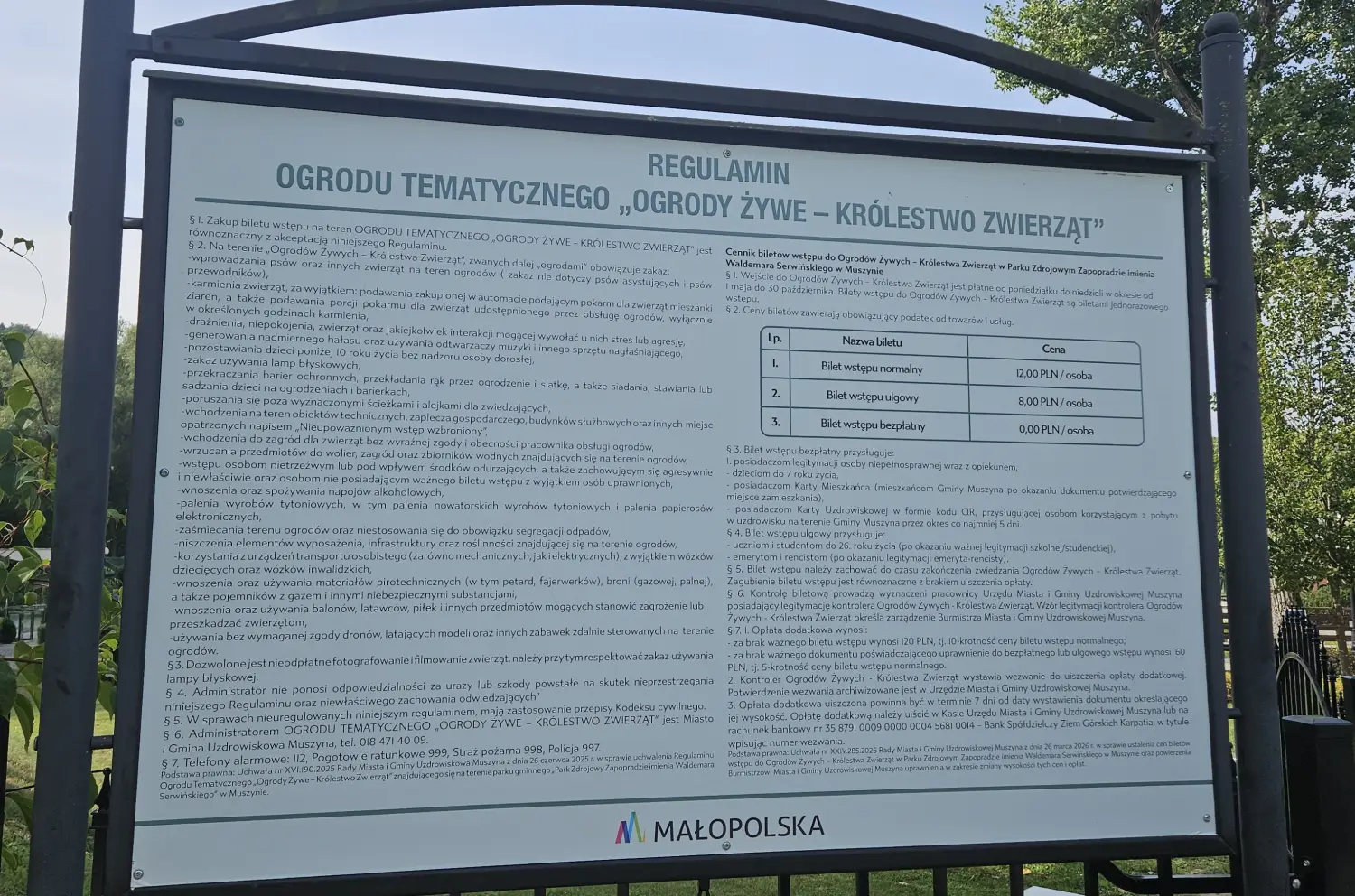 Muszyna: Od Maja opłaty za wejście na Ogrody Żywe, znamy ich wysokość