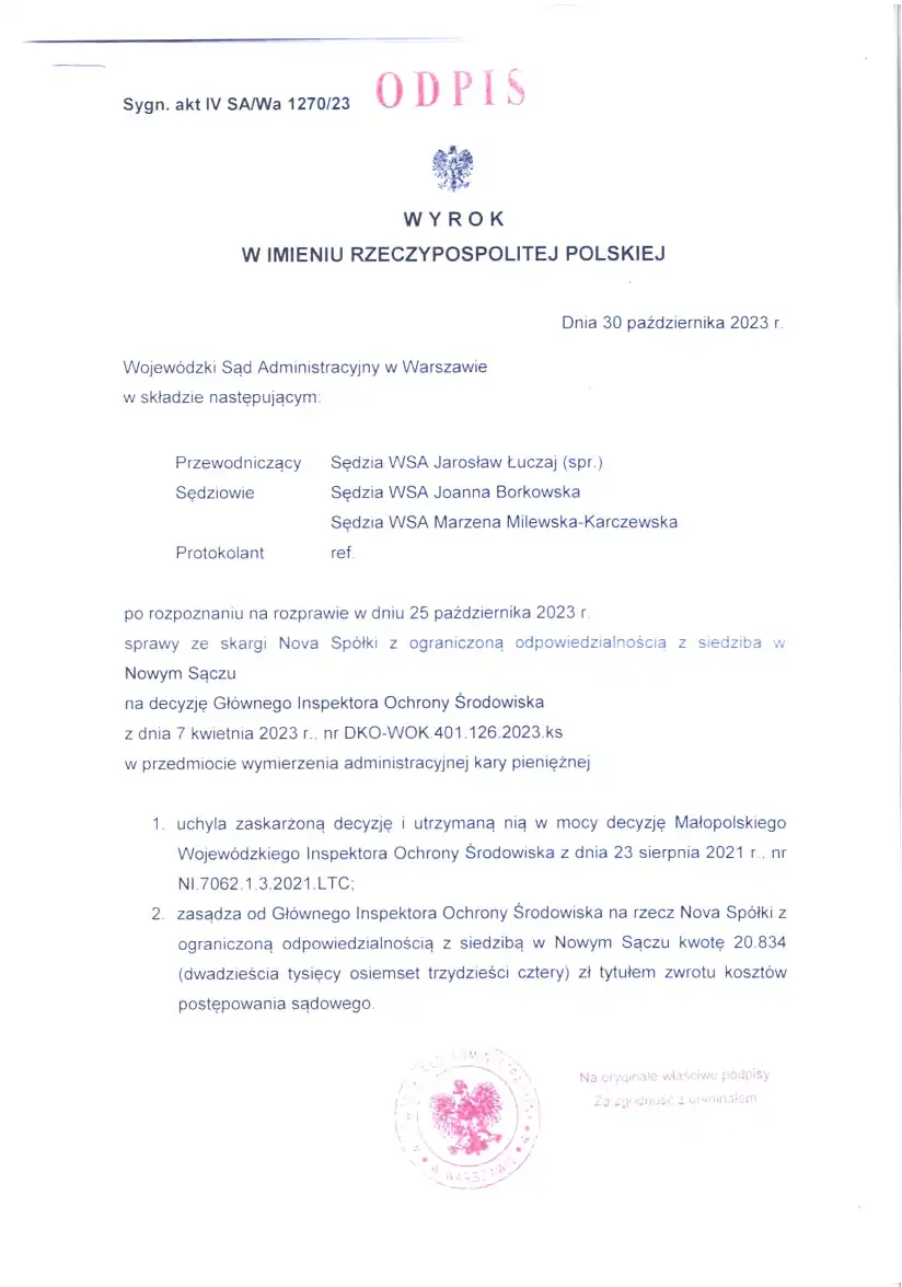 Oświadczenie Nova sp. z o.o. w sprawie rozpowszechnianych nieprawdziwych informacji