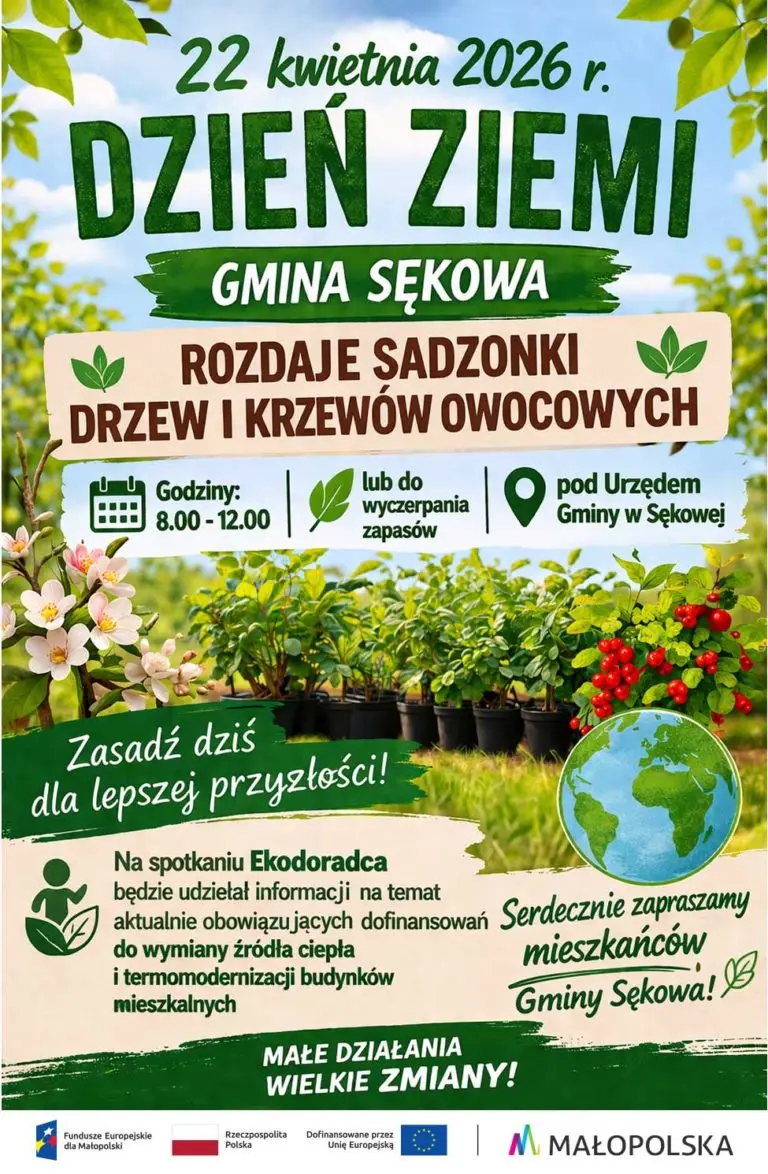 Zielona akcja w gminie Sękowa. Darmowe sadzonki dla mieszkańców