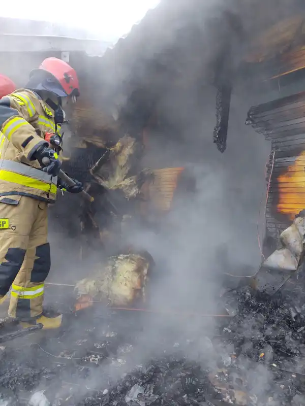 Nowy Sącz ul. Ogrodowa: płonął domek letniskowy