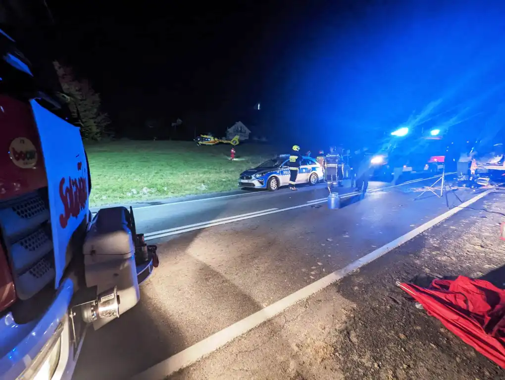 Cieniawa: Śmierć motocyklisty po zderzeniu z koparką