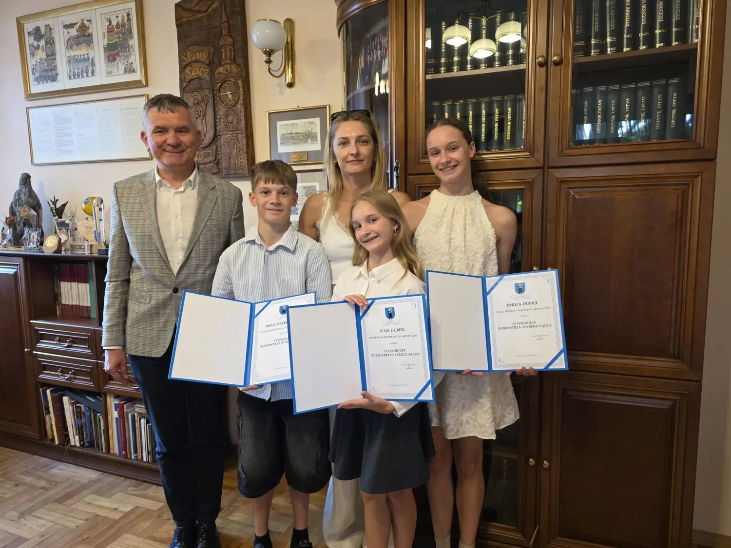 Mistrzowie świata ze Starego Sącza. Burmistrz nagrodził młode talenty