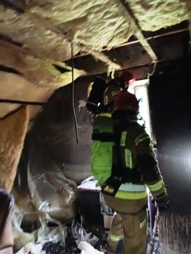 Florynka. Pożar domu. Ogień pojawił się na poddaszu budynku mieszkalnego