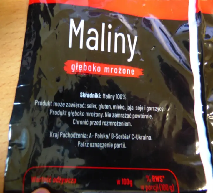 Uwaga na mrożone maliny. Wykryto bakterie groźne dla zdrowia