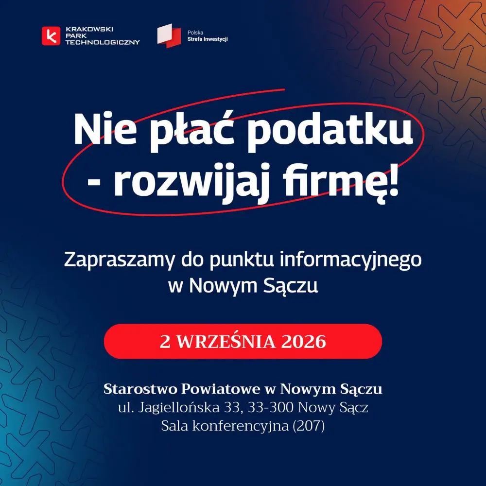 Planujesz inwestycje w firmie? W Nowym Sączu podpowiedzą, jak skorzystać ze zwolnienia podatkowego