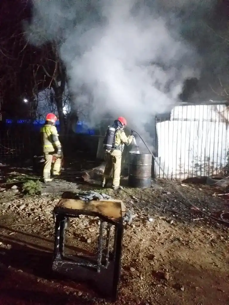 Nowy Sącz: Pożar garażu na ul. Gwardyjskiej