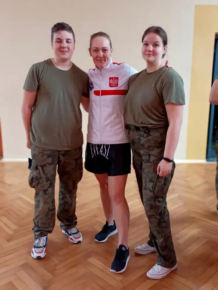 Uczniowie ZS w Marcinkowicach wzięli udział w treningu z mistrzynią świata