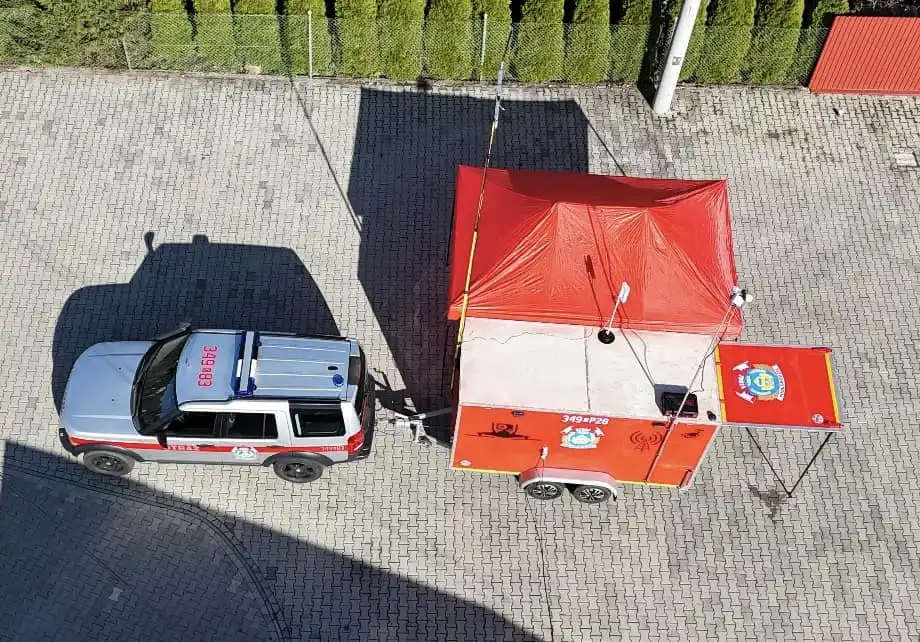 OSP Podegrodzie z nowatorskim projektem sztabowej przyczepki ratunkowej