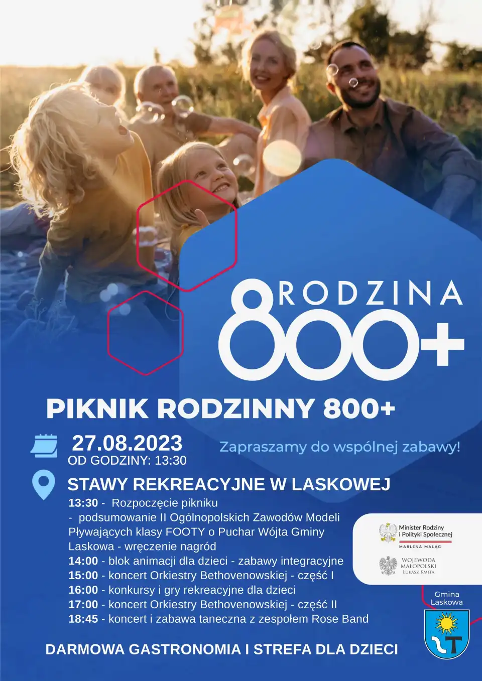 27 sierpnia „Piknik rodzinny 800+” w Laskowej