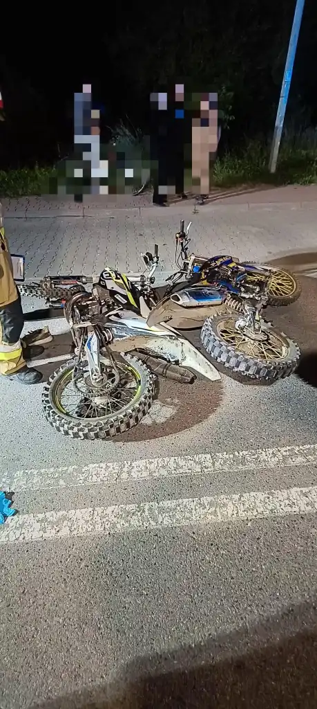 Wypadek w Starym Sączu. Zderzyły się dwa motocykle