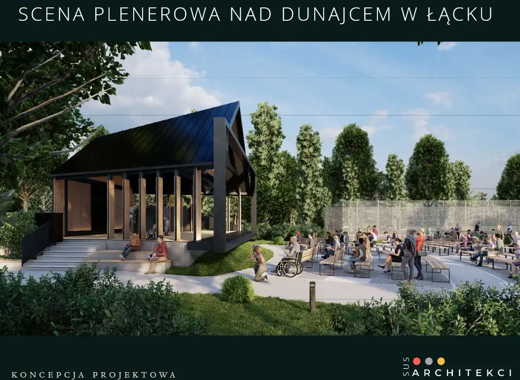 Łącko zyska nową scenę plenerową. Projekt w Parku Rekreacji nad Dunajcem